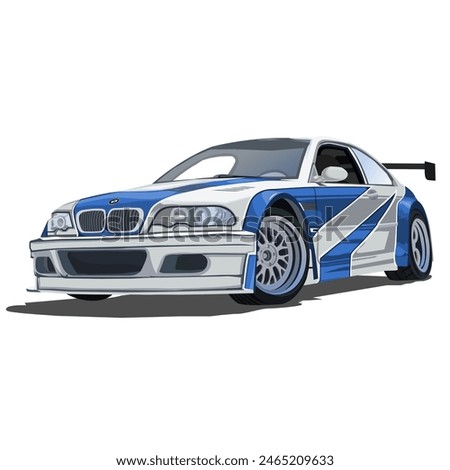 BMW GTR M13 ( Need For Speed : Most Wanted ) Car Sport Vector Tracing Art FAN ART