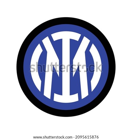 International Nerazzurri Italia Serie A league Inter Milan Football Club logo icon Lombardy Internazionale Milano symbol sign badge emblem vector template art design black blue white colour