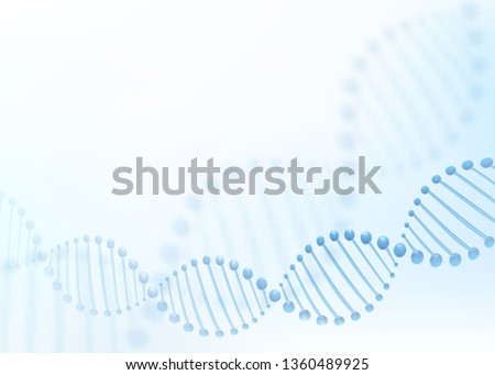 DNA chromosome concept. Science technology vector background for biomedical, health, chemistry design. 3D style. 商業照片 © 