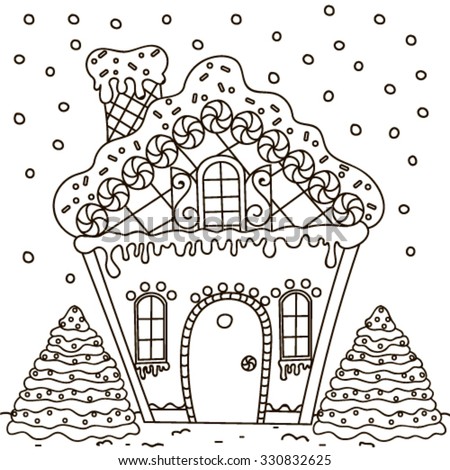 Gingerbread House Coloring Pages | Free download on ClipArtMag