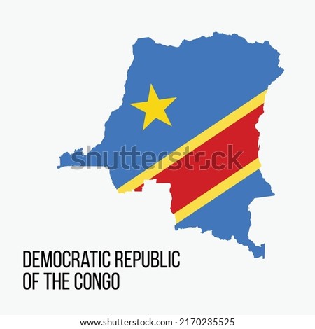 Congo Vector Map. Vector Congo Map For Independence Day. Congo Map. Democratic Republic of Congo. Vector Illustration