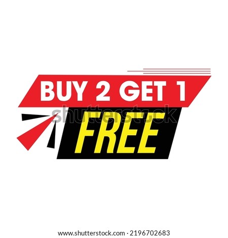 Buy 2 Get 1 Free Tag Design Template