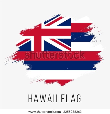 USA State Hawaii Vector Flag Design Template. Hawaii Flag for Independence Day. Grunge Hawaii Flag