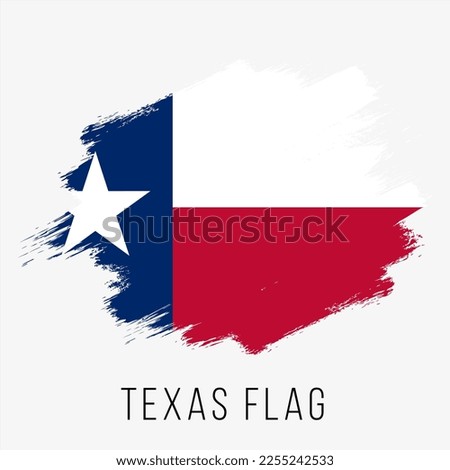 USA State Texas Vector Flag Design Template. Texas Flag for Independence Day. Grunge Texas Flag