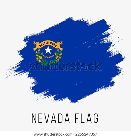 USA State Nevada Vector Flag Design Template. Nevada Flag for Independence Day. Grunge Nevada Flag