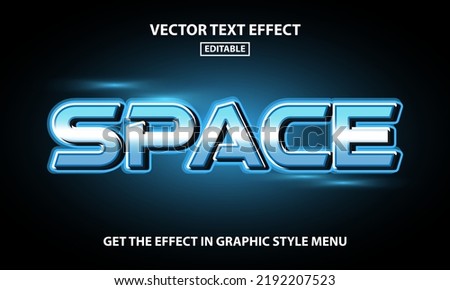 Space 3D Editable Text Effect Template