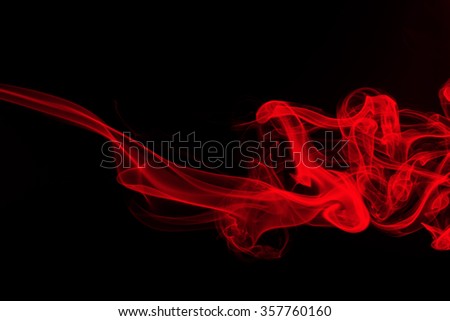 Red Smoke On Black Background Stock Photo 357760160 : Shutterstock