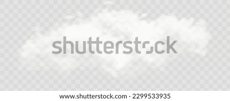 A transparent special effect is highlighted by fog or smoke. White cloud vector, snow storm. Glitter of snow haze on a dark background