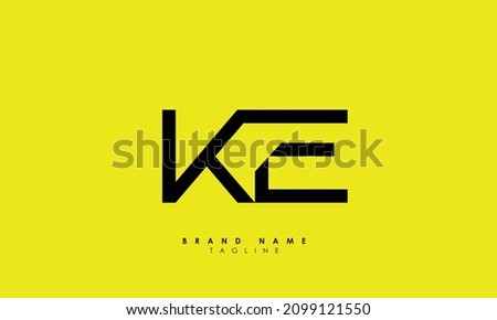 Alphabet letters Initials Monogram logo KE, KE, E and K Stok fotoğraf © 