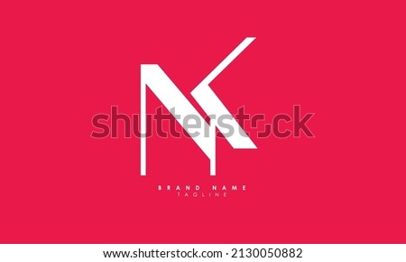 Alphabet letters Initials Monogram logo NK, KN, N and K