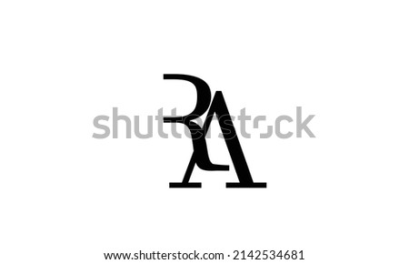 Alphabet letters Initials Monogram logo RA, AR, R and A Stok fotoğraf © 