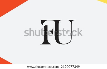Alphabet letters Initials Monogram logo FU, UF, F and U Stock foto © 
