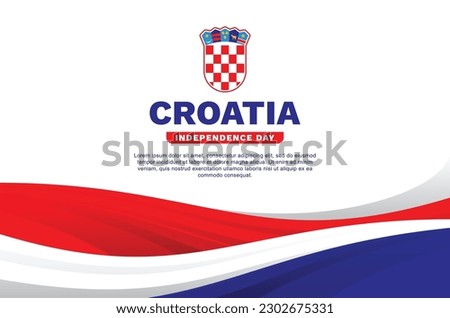 Croatia Independence Day Background Event Wave Concept