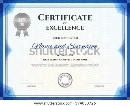 certificate template for achievement graduation completion