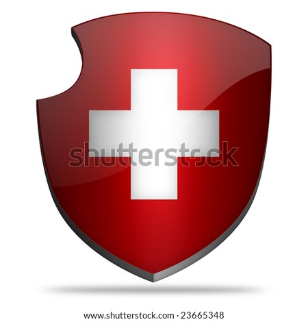 Shield icon flag of Switzerland.