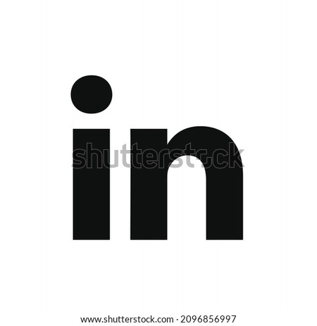 logo vector sign LinkedIn American business in famous icon social media design symbol template art element illustration black white colour