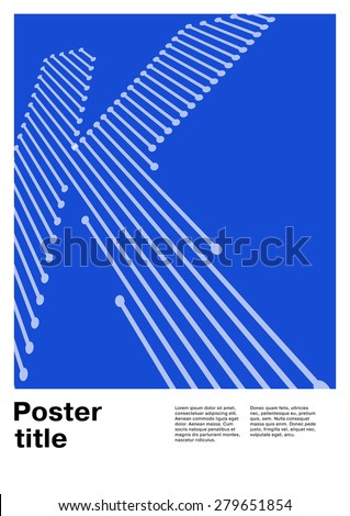 Letter K on Swiss Poster