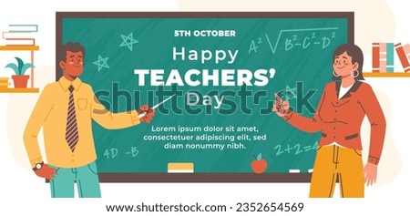 World teacher's day celebration. Happy Teacher's Day background. October 5. world teachers day celebration. vector illustration. Poster, Banner, Flyer, Greeting Card, Template. World Teachers' Day.