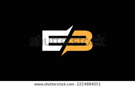 Abstract letter EB logo. This logo icon incorporate with abstract shape in the creative way. 