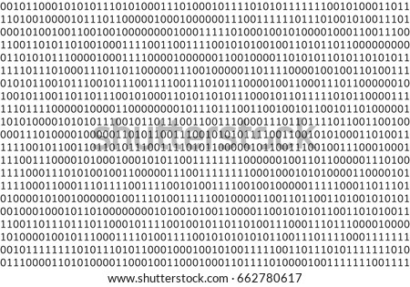 Computer data by 0 and 1 on white background. Seamless pattern.