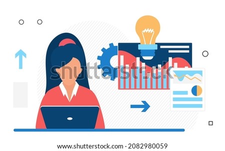 Market qualitative and quantitative assessment analysis. Companies swot and strategies research process Photo stock © 