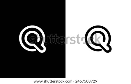 Initial QQ letter Logo Design vector Template. Abstract Letter Q logo Design