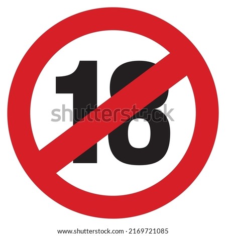 No One Under Eighteen sign vector eps file