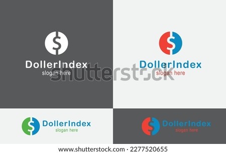 Dollar Index logo design art eps 