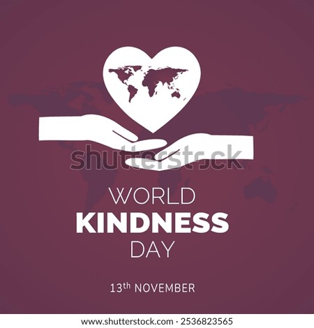 World kindness day is observed november 13. Template for banner, greeting card, poster with background. Vector illustration on the theme of world kindness day