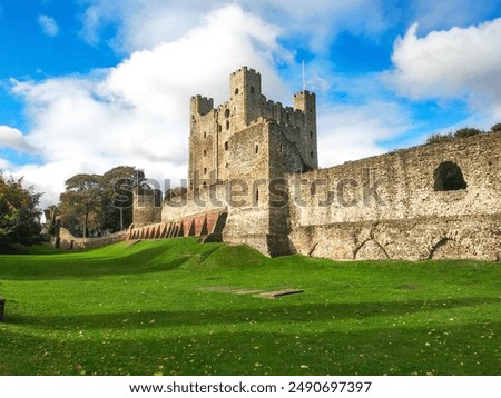 Similar – Image, Stock Photo Ruins of medieval castle near mountain lake