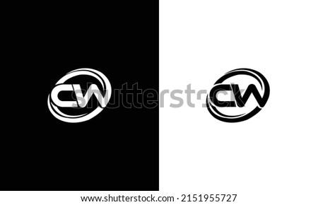 CW Initial Letter Logo - Minimal Vector Logo