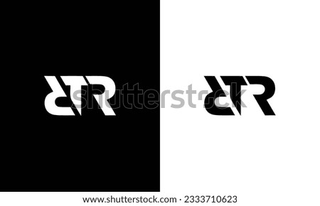 rtr Letter Logo Alphabet Design Icon Vector Symbol