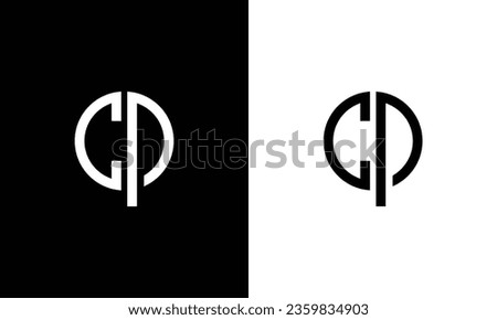 Creative Minimalist CP Logo Design with Letters C and P