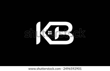 KB House Logo Design Template. Letter KB Logo for Real Estate, Construction or any House Related Business