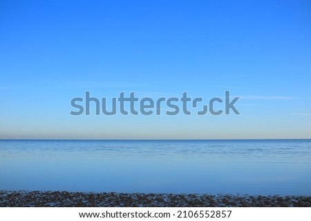 Blue sky and calm sea water seascape Foto stock © 