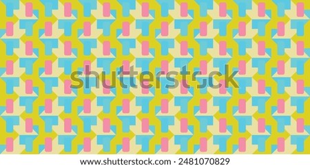 Abstract line shape geometric motif pattern continuous background. Modern lux fabric design textile swatch dress, man shirt all over print block. 