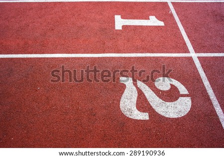 Running Track, Athletics Track Lane Numbers