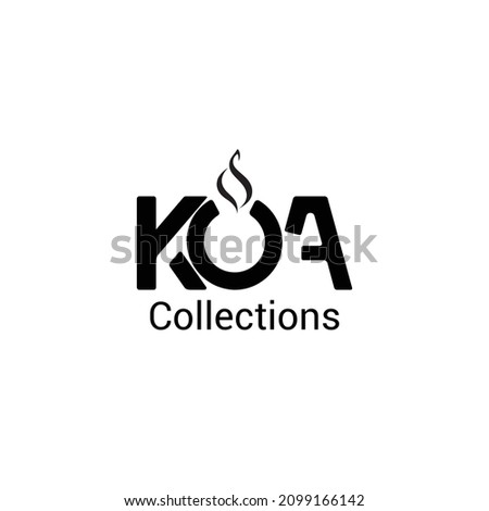 KOA Logo design  candle KOA Logo