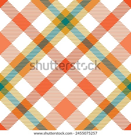 Buffalo check plaid pattern in Multicolor. Diagonal Seamless herringbone textured tartan set for spring summer autumn winter flannel shirt, scarf, blanket, duvet cover, other modern textile design.