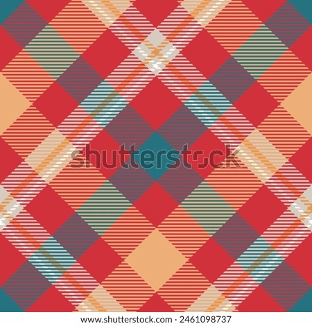 Plaid Pattern Seamless. Classic Scottish Tartan Design. Traditional Scottish Woven Fabric. Lumberjack Shirt Flannel Textile. Pattern Tile Swatch Included. Gingham check plaid pattern