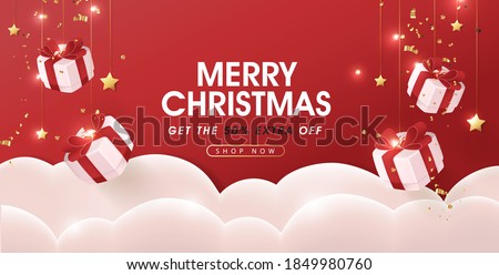 Merry Christmas sale banner template