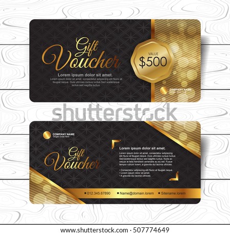 gift voucher template with colorful pattern background download