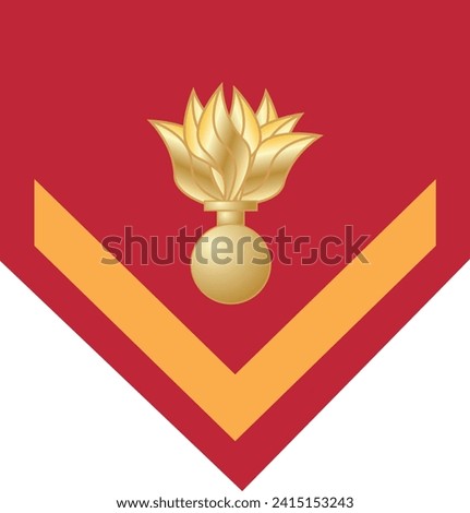 Shoulder pad military officer mark for the DEKANEAS EPOP-EMTH (CORPORAL) insignia rank in the Hellenic Army