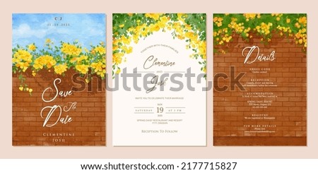 Similar – Image, Stock Photo beautiful yellow flowers in the garden in spring season