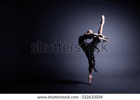 Similar – Image, Stock Photo Charming ballerina dancing in city