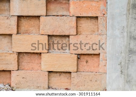 de focused wall and cement wall and brick wall and blurred background and vintage style