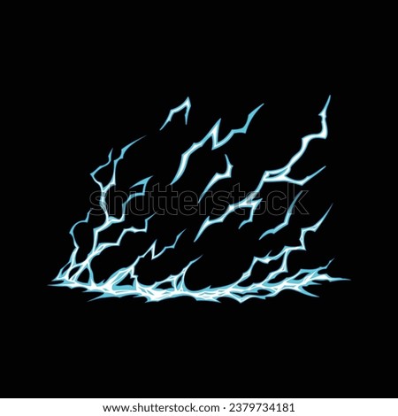 lightning impact energy effect cartoon 07