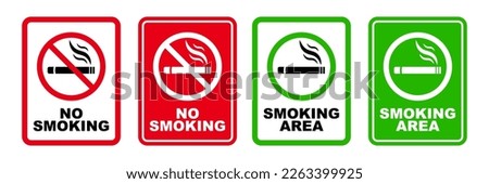 no smoking area and smoking area sign printable red stop symbol set ban silhouette icon design