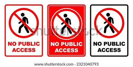 no public access area prohibited safety sign printable prohibition symbol set silhouette icon design