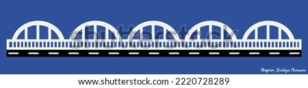 Chennai Napier bridge vector illustration